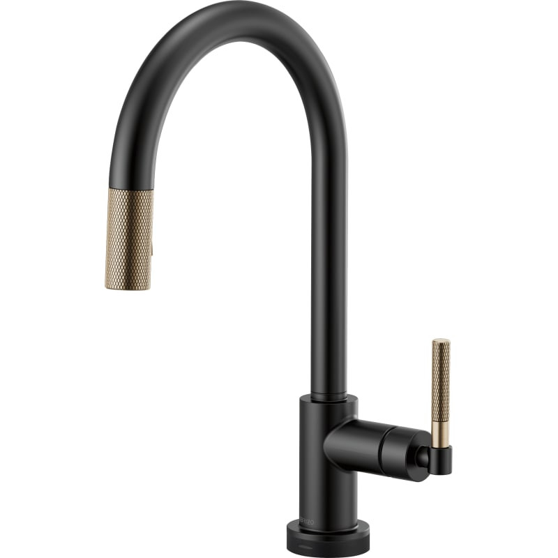 Brizo 64043LF Litze Single Handle Arc Spout SmartTouch Pull Down Kitchen Faucet with Knurled Handle  | Build.com, Inc.