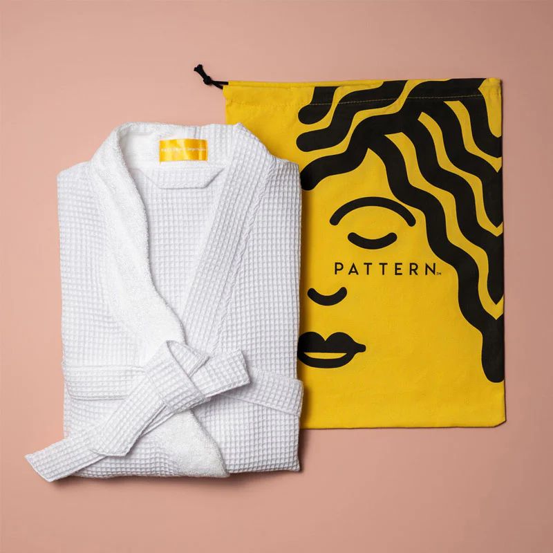 Designer Robe: White Waffle Robe | PATTERN x SERGIO HUDSON | Pattern Beauty