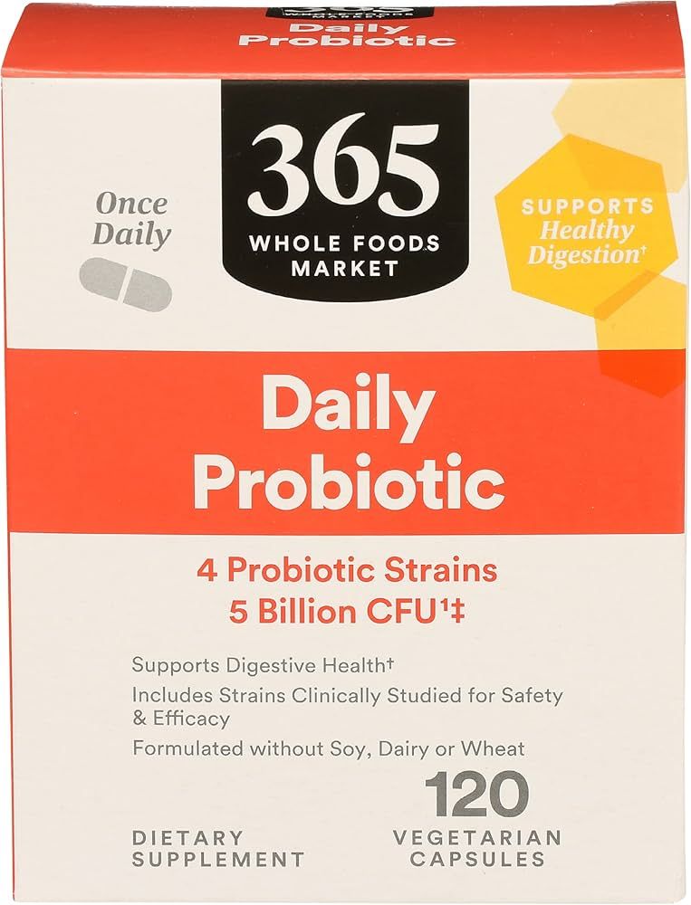 Amazon.com : 365 by Whole Foods Market, Daily Probiotic 5 Billion CFU, 120 Count : Health & House... | Amazon (US)