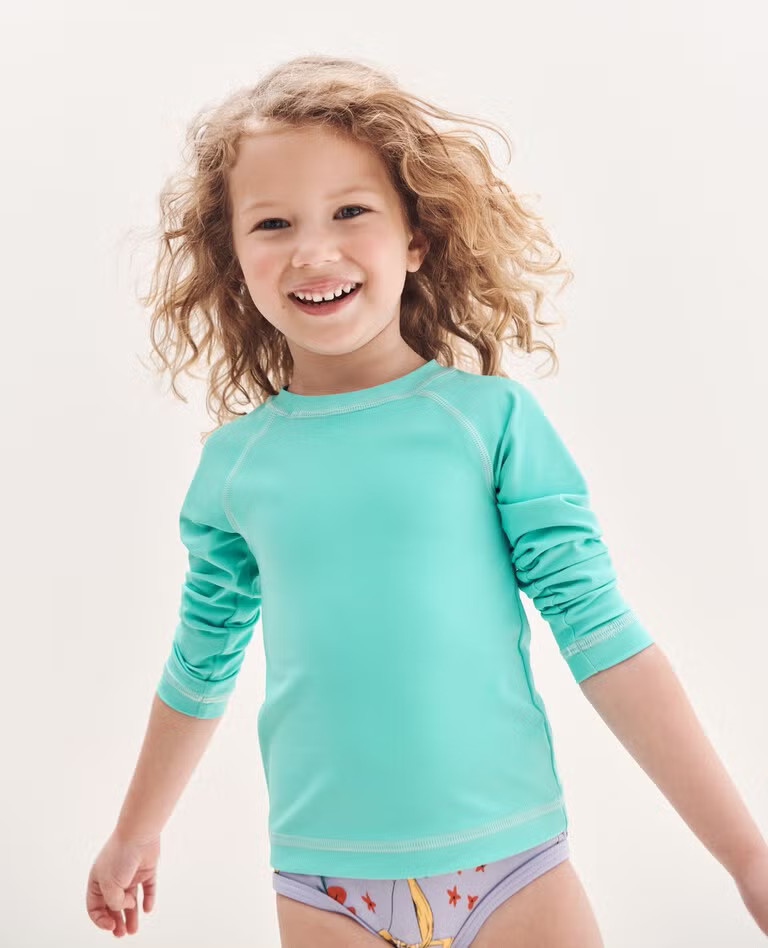 Recycled Long Sleeve Sunblock Rash Guard | Hanna Andersson