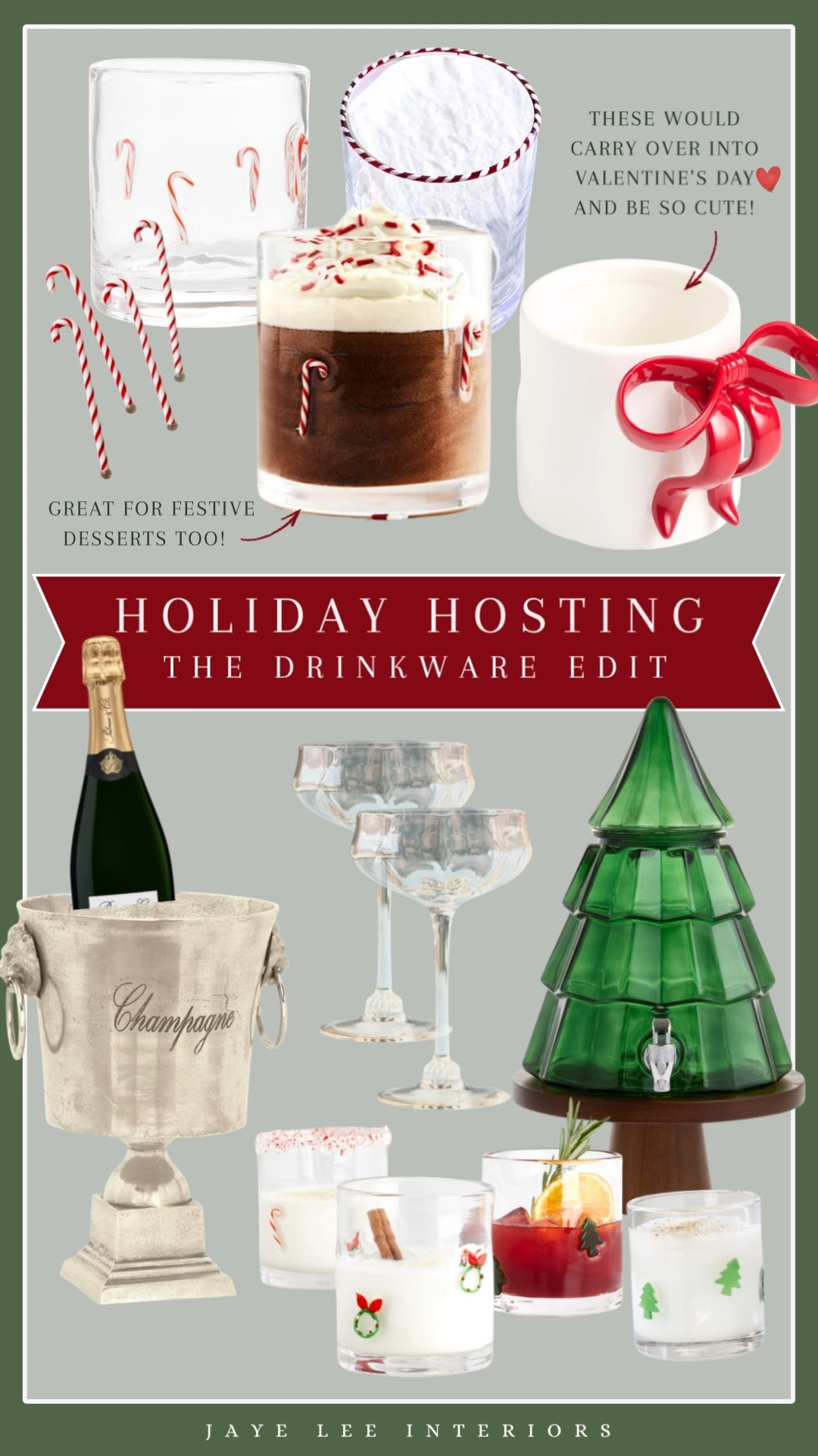 Time to clink some drinks and celebrate the season! Find links to adorable cocktail glasses, champagne coupes, bubbles buckets, drink dispensers and more from Crate and Barrel to Walmart! Don't forget the swizzle sticks and cocktail picks! #christmasparty #holidayentertaining #christmasglasses #iconglasses #anthrodupes #jleeinteriors 

 

#LTKHome #LTKParties #LTKHoliday