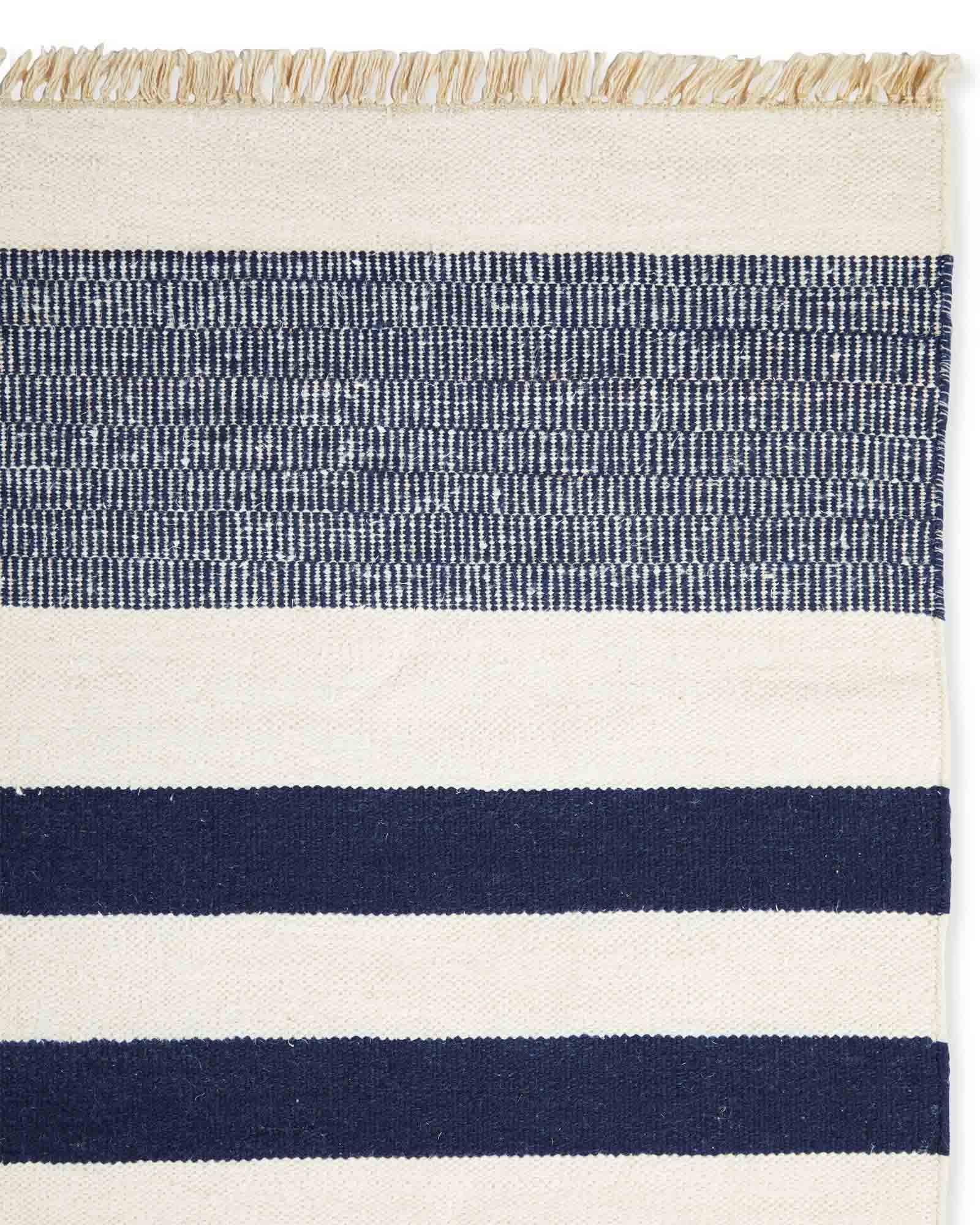 Linen Stripe Rug | Serena and Lily