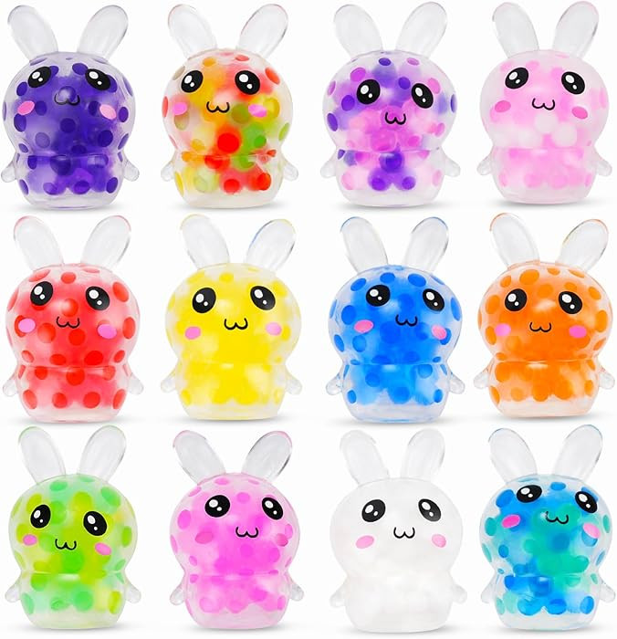Easter Egg Fillers, 12 Pcs Mini Bunny Squishy Toys, Easter Basket Stuffers Essentials Egg Basket ... | Amazon (US)