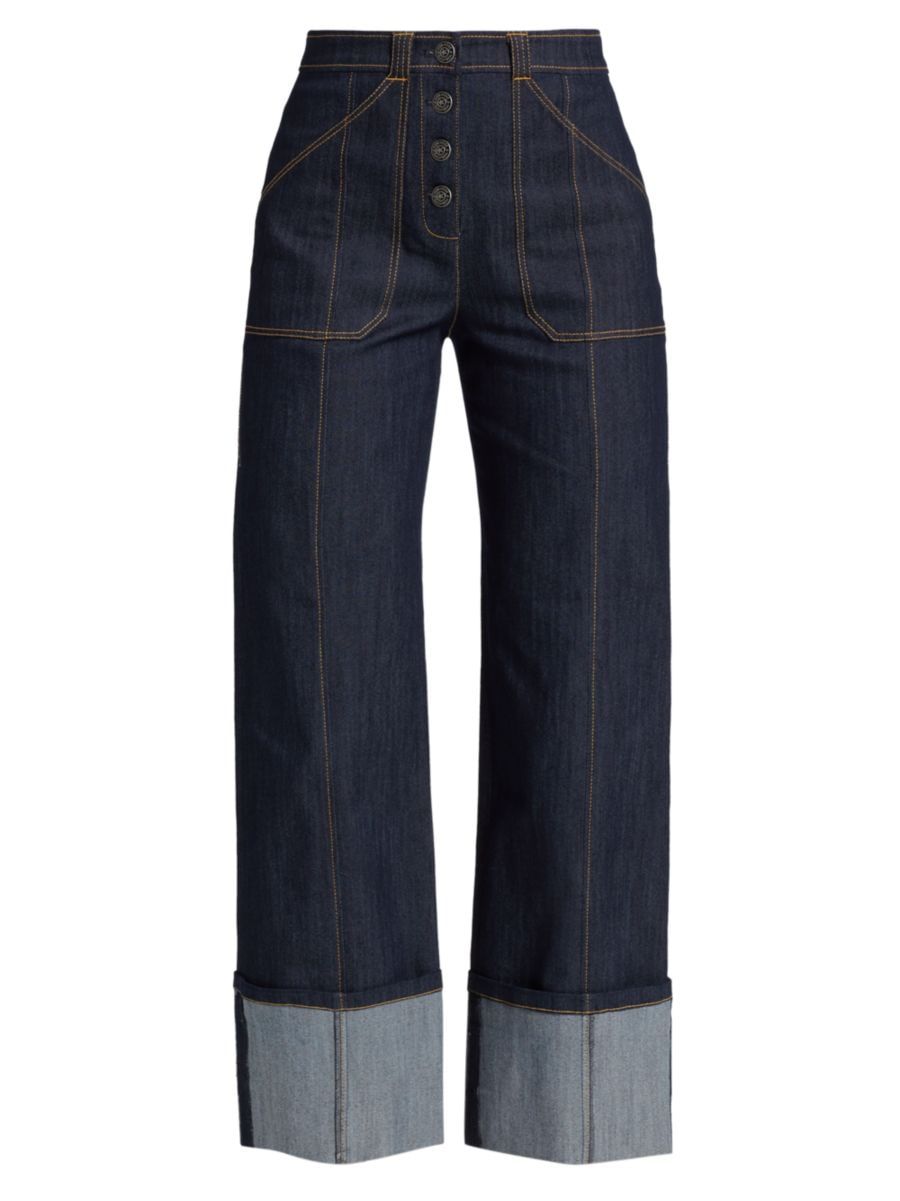 Benji Cuffed Wide-Leg Jeans | Saks Fifth Avenue