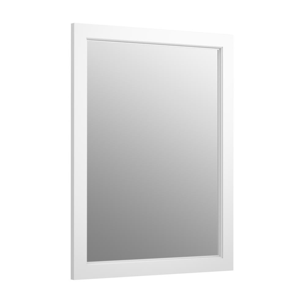 20 in. W x 26 in. H Recessed or Surface Mount Anodized Aluminum Medicine Cabinet with Frame in Li... | The Home Depot