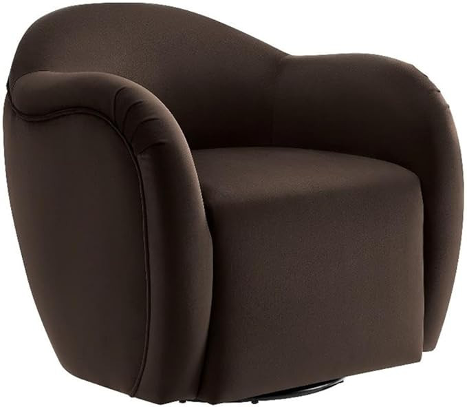 Modway Compose Performance Velvet Swivel Armchair in Chocolate Brown - Barrel Accent Chair - Comf... | Amazon (US)