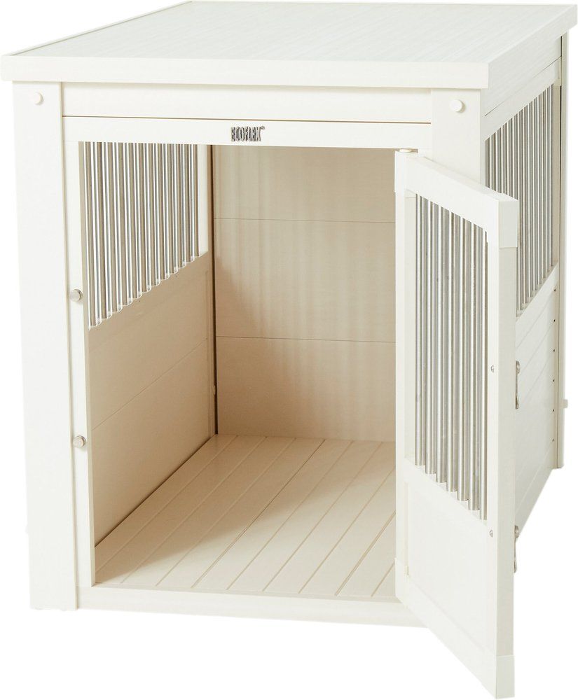 New Age Pet ecoFLEX Single Door Furniture Style Dog Crate & End Table, Antique White, 35 inch | Chewy.com