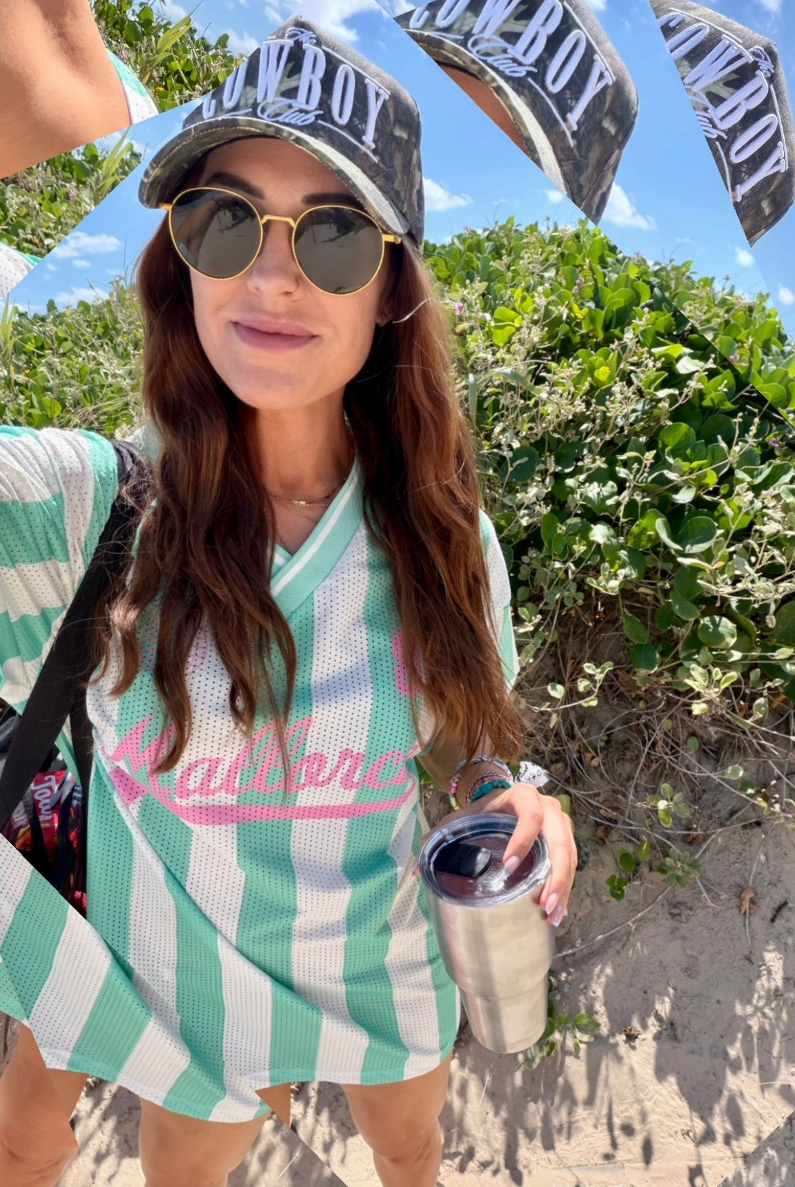 Beach vacation swimsuit coverup styling a soccer jersey camo trucker hat 

#LTKSwim #LTKFindsUnder50 #LTKSeasonal