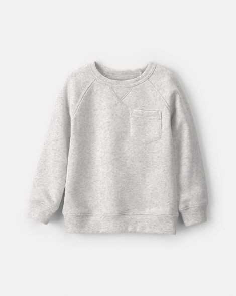 Toddler Boy Fleece Pullover Sweatshirt - Grey | Carter's | Carter's Inc
