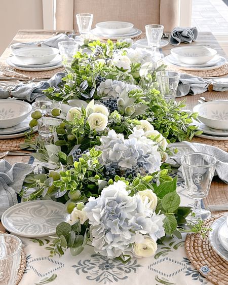 Blue and white spring tablescape.


#LTKstyletip #LTKSeasonal #LTKhome