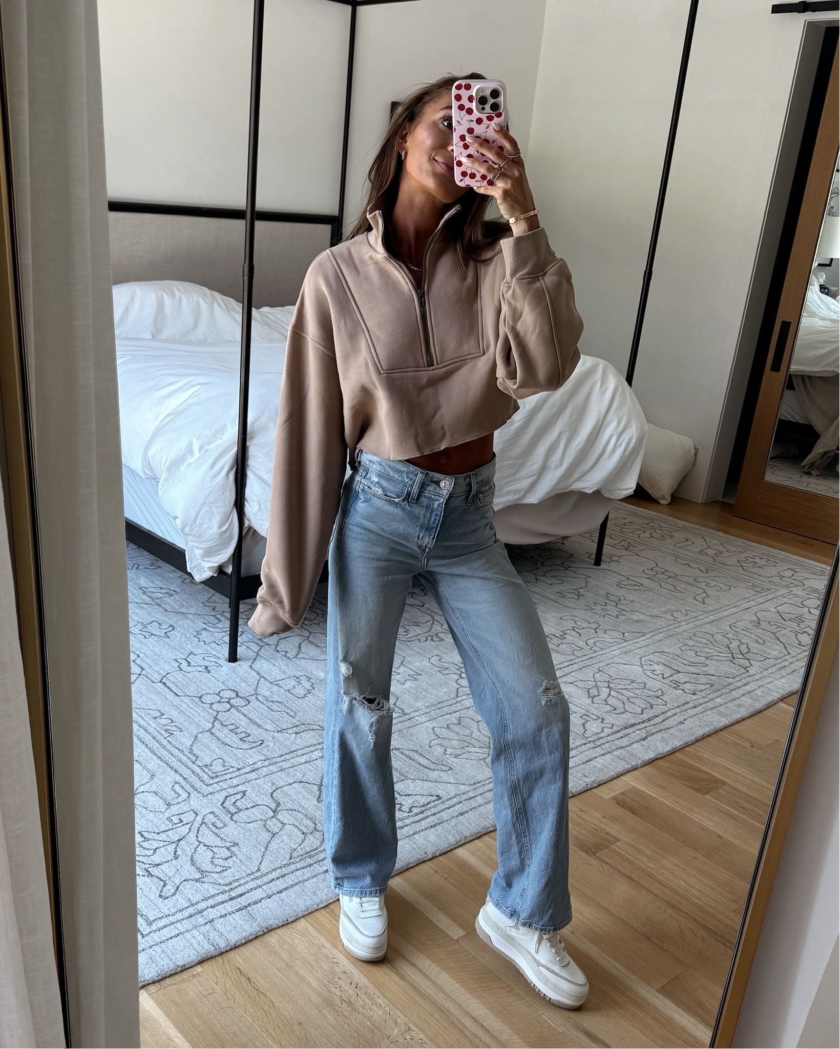 swooning over the color + fit of this cropped quarter zip! 🫶🏻 on sale today! wearing size small 

#LTKSaleAlert #LTKxVICI