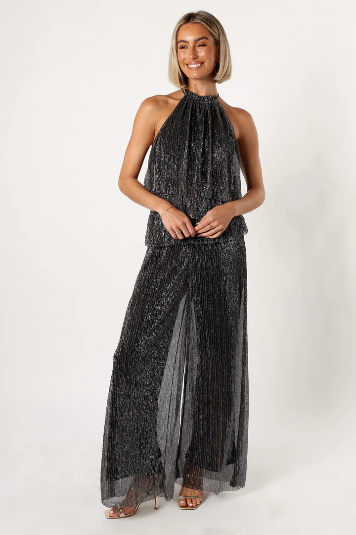 Elly Halter Jumpsuit - Black | Petal & Pup (US)