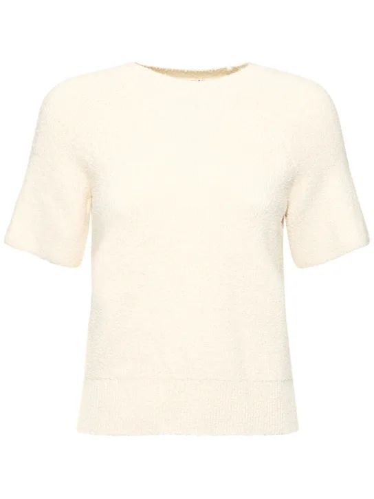 Raglan-sleeve terry knit cotton top - Toteme - Women | Luisaviaroma | Luisaviaroma