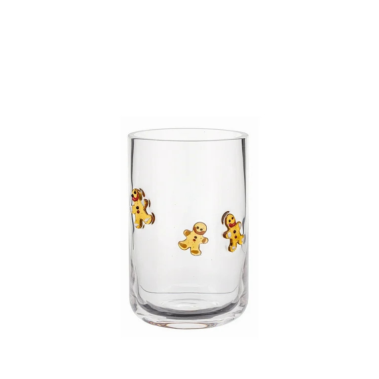 Holiday Time Gingerbread Man Charm 12oz Drinking Glass | Walmart (US)