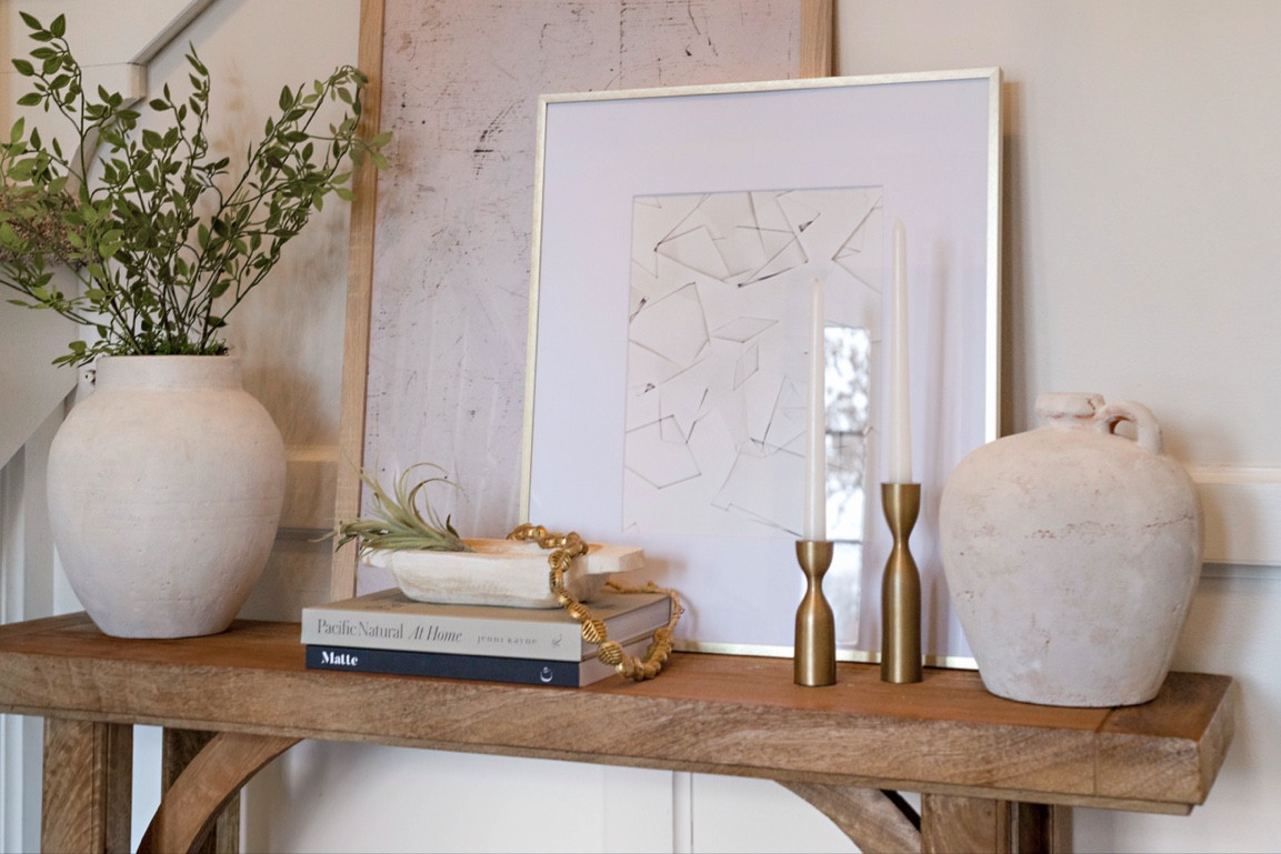Console table decor. Frames. World Market home  

#LTKstyletip #LTKFind #LTKhome