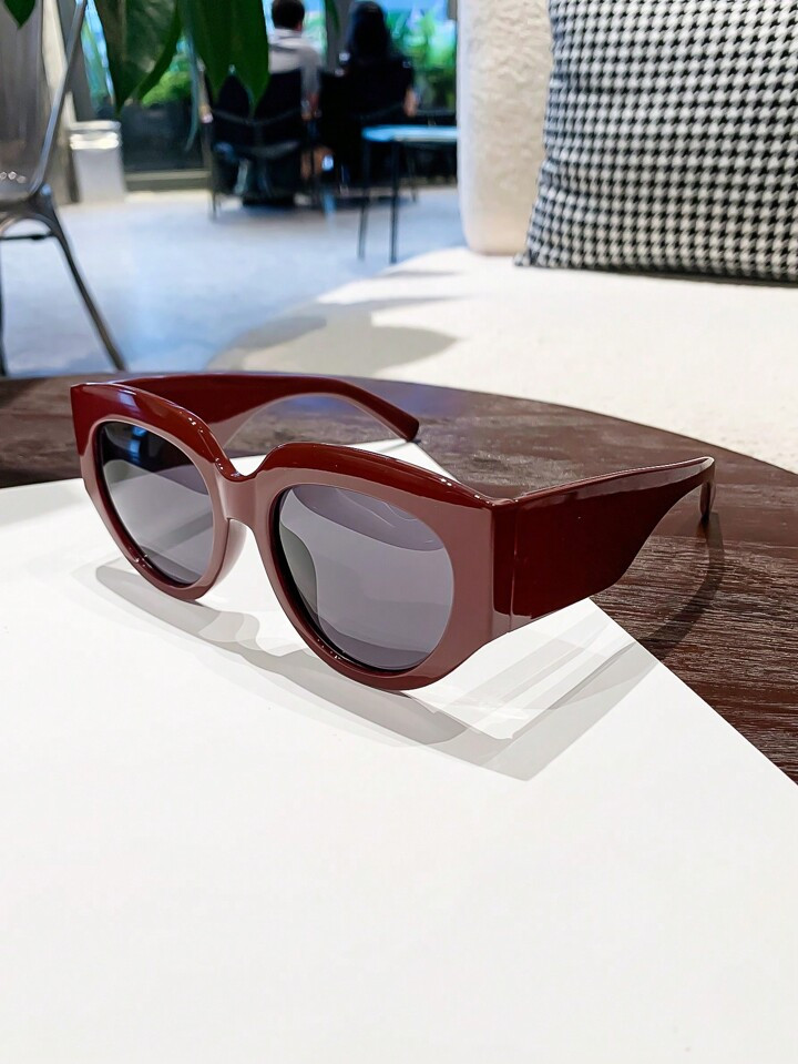 Polarized Sunglasses For Men & Women, Retro Cat Eye Frame, Plastic, Fashion Classic Style For Out... | SHEIN