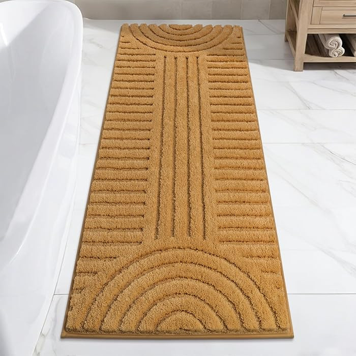 SHACOS Super Soft Bathroom Runner Rugs 24"x60" Non Slip Boho Bathroom Mats Microfiber Absorbent C... | Amazon (US)