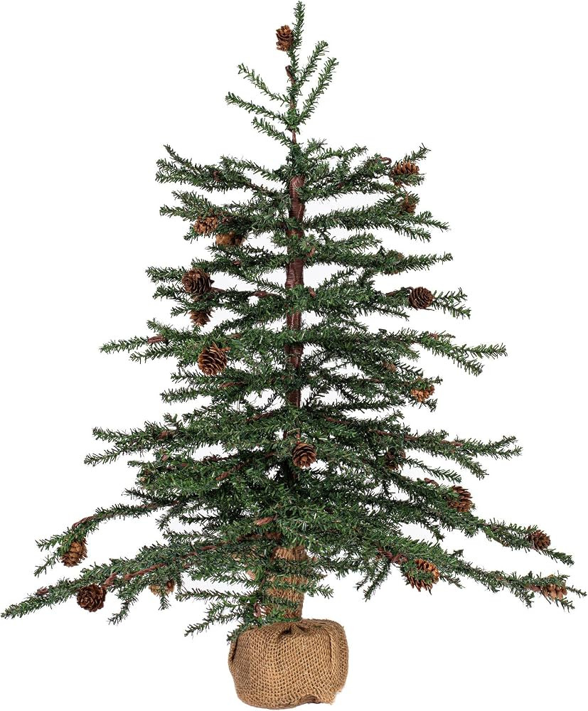 Vickerman 24" Caramel Pine Artificial Christmas Tree Unlit- Featuring 480 PVC Tips - Pine Cone Ac... | Amazon (US)