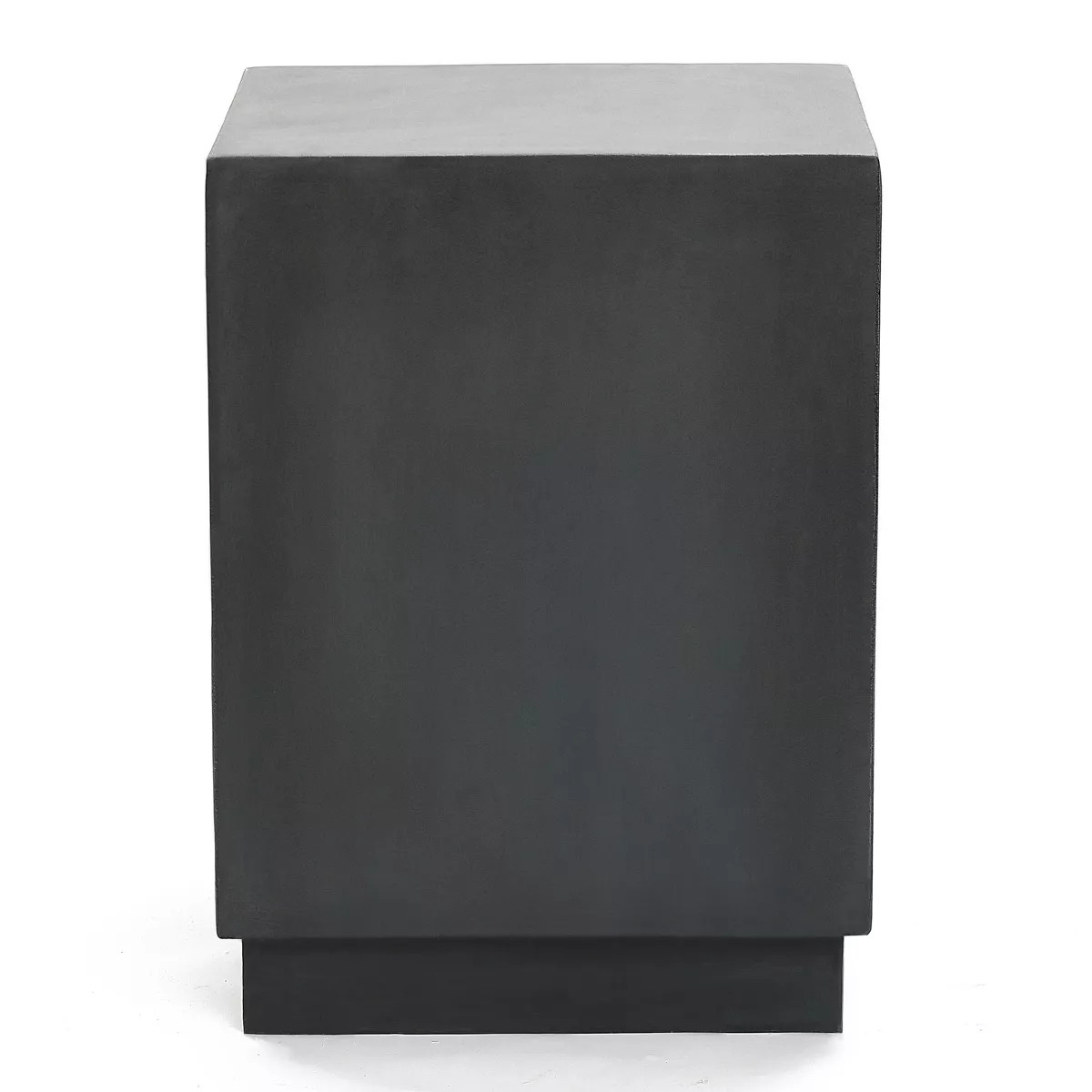 LuxenHome Gray Cement Indoor Outdoor Square Side Table | Target