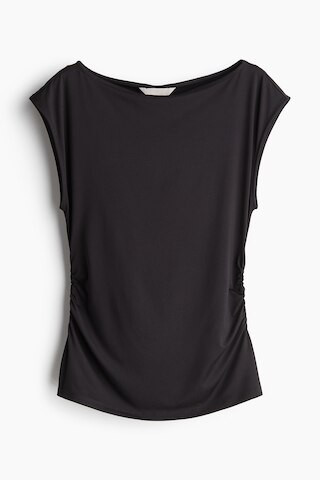 H & M - Boat-neck top - Black | H&M (UK, MY, IN, SG, PH, TW, HK)