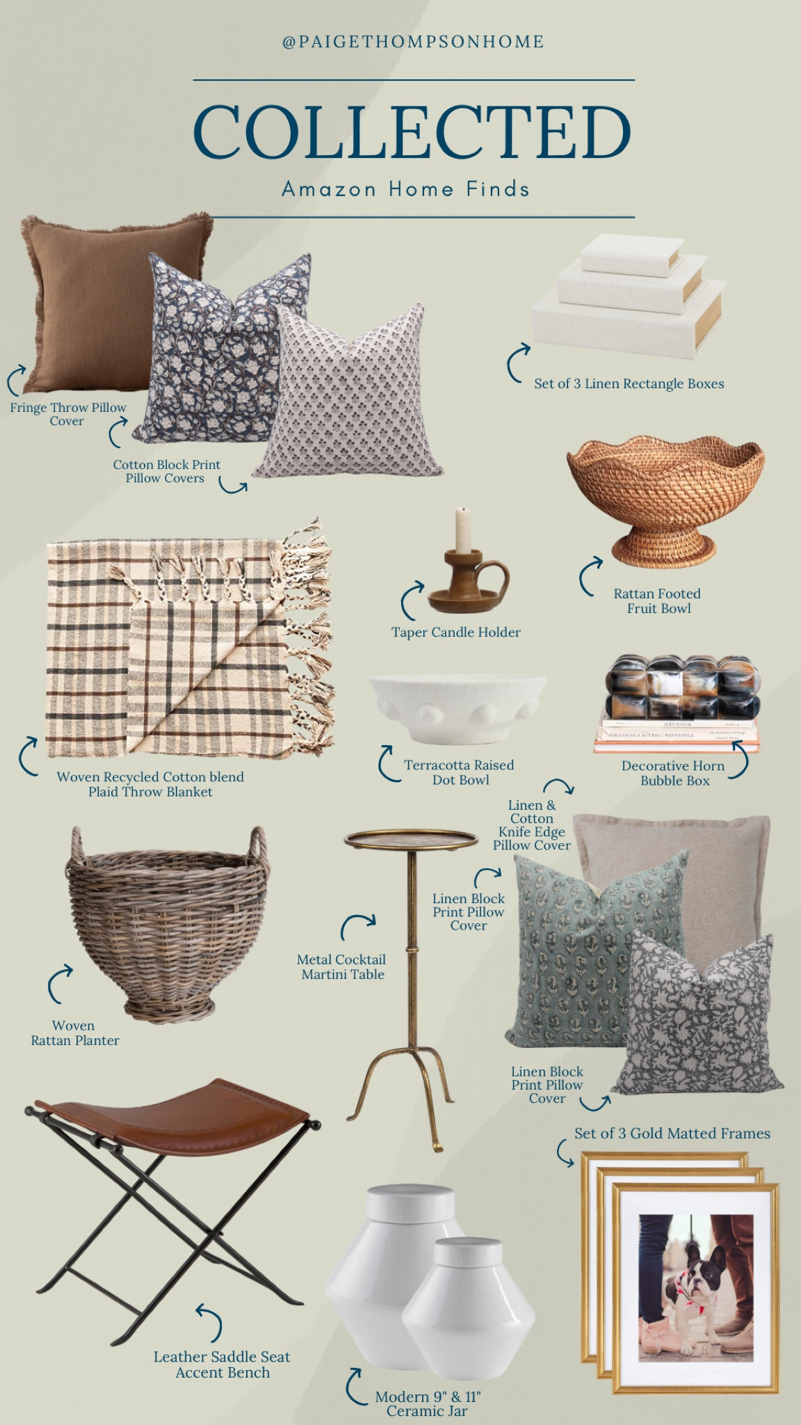 Collected// Amazon finds I am loving

Block print pillows
Rattan footed bowl
Side table
Planter
Throw blanket
Home decor 

#LTKfindsunder100 #LTKhome #LTKfindsunder50