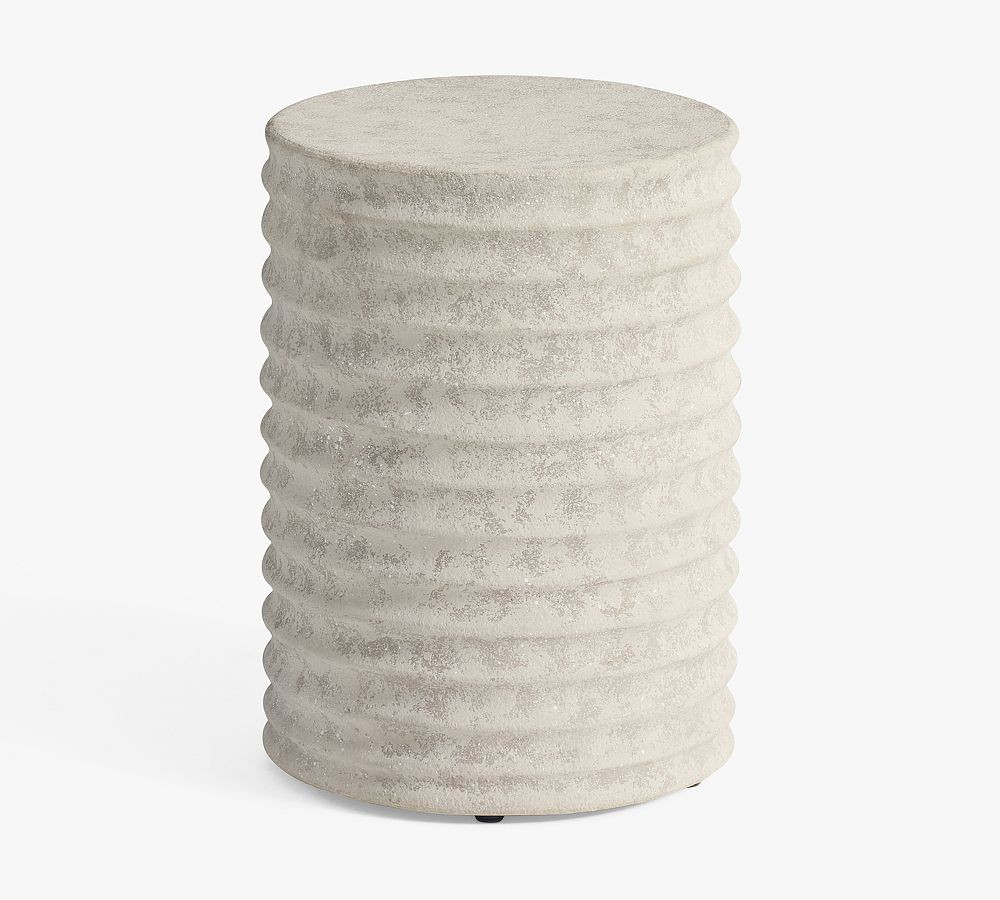 Naples Terracotta Round Outdoor Accent Table (13") | Pottery Barn (US)