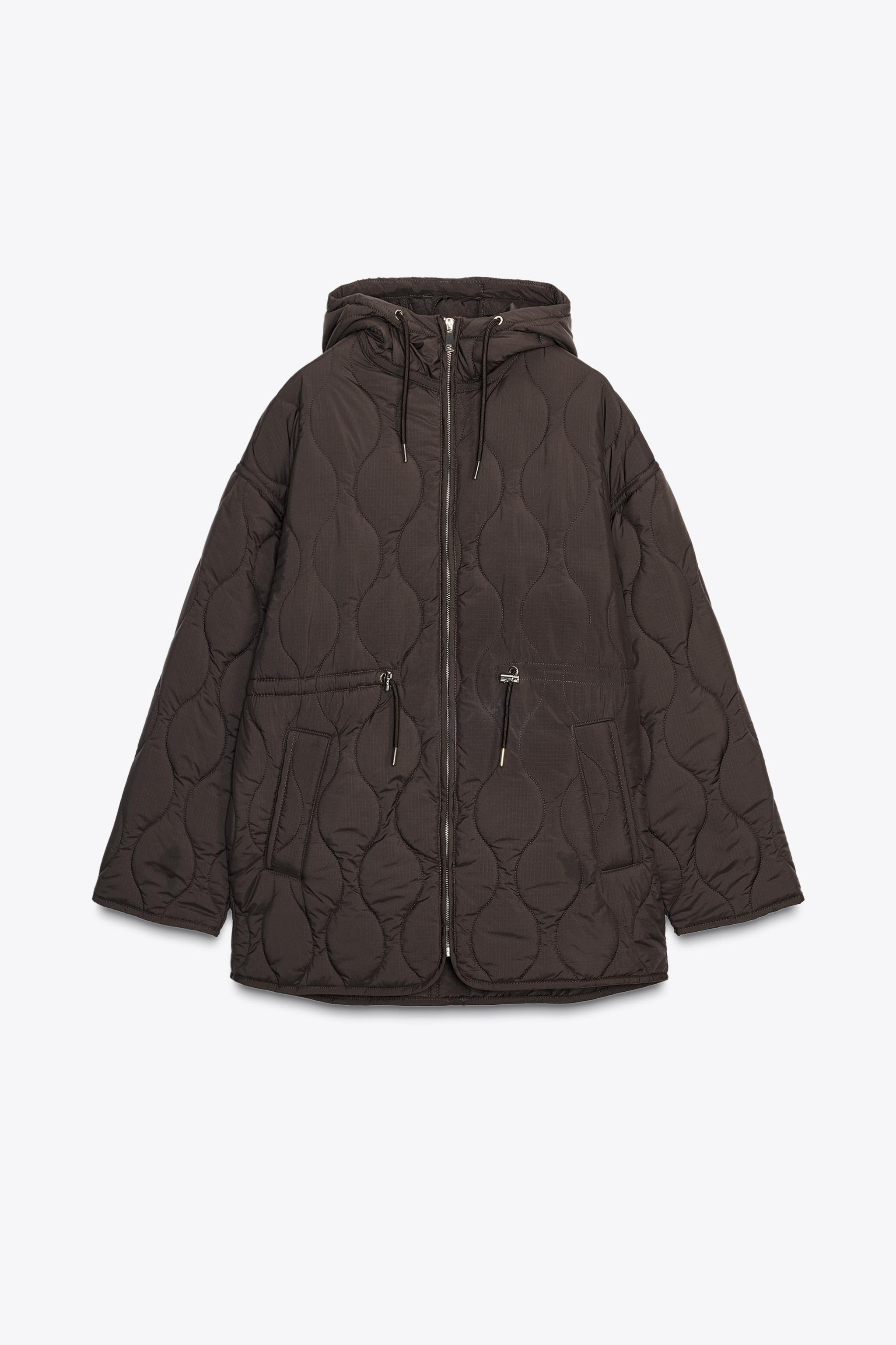 PADDED HOODIE JACKET WITH ADJUSTABLE WAIST | Zara US