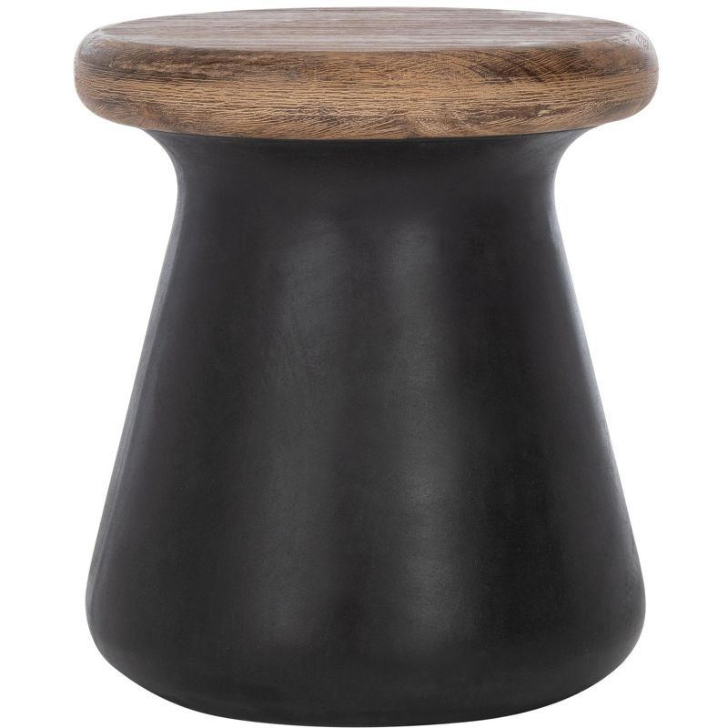 Button Indoor/Outdoor Modern Concrete Round Accent Table  - Safavieh | Target