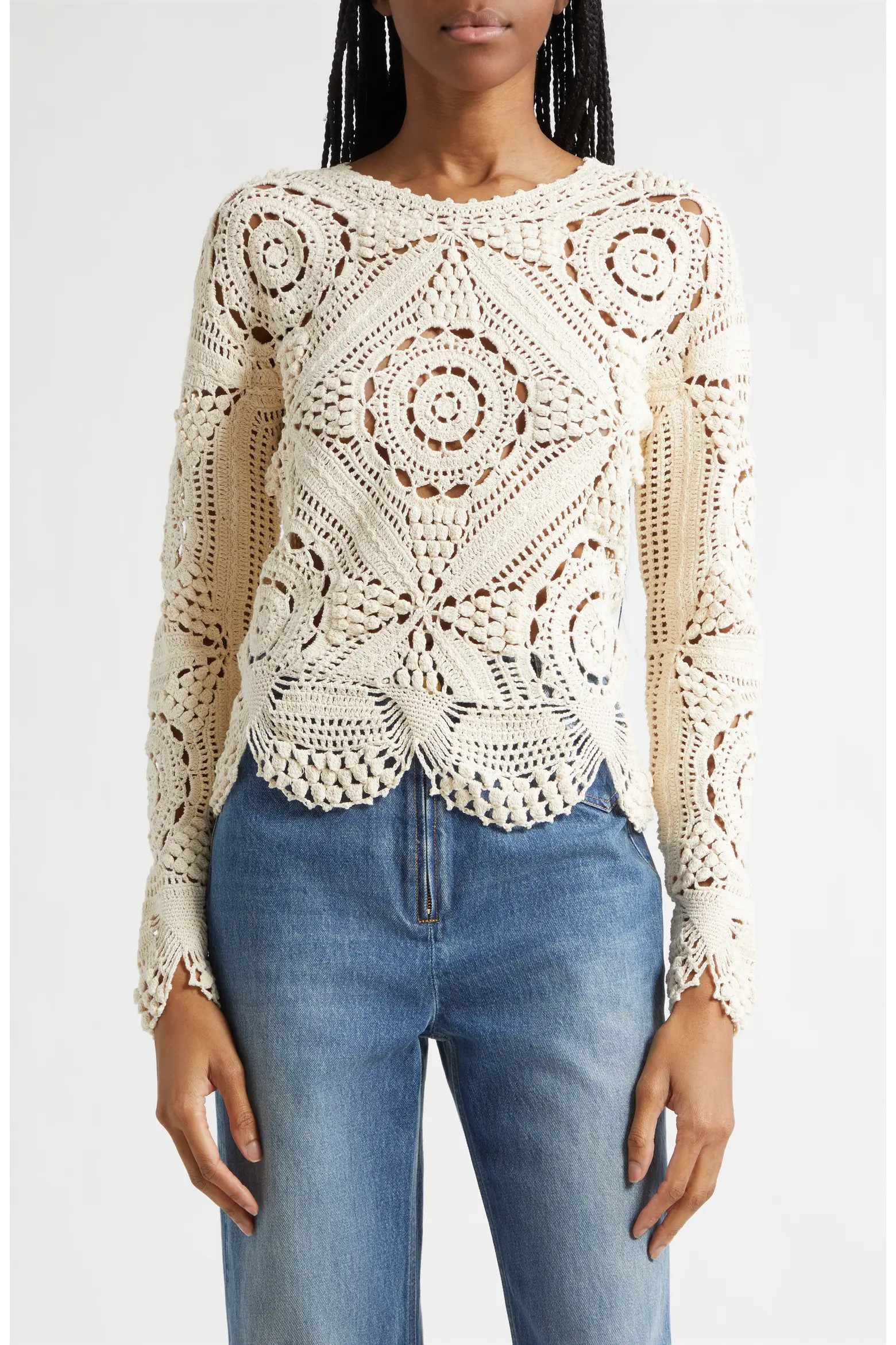 Eugnie Cotton Crochet Top (Women) | Nordstrom | Nordstrom