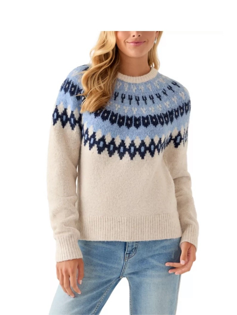 #under15 this #fairislesweater and #blueandwhite lover such good #sweater price insane  #fairisle

#LTKSaleAlert #LTKTall #LTKFindsUnder50