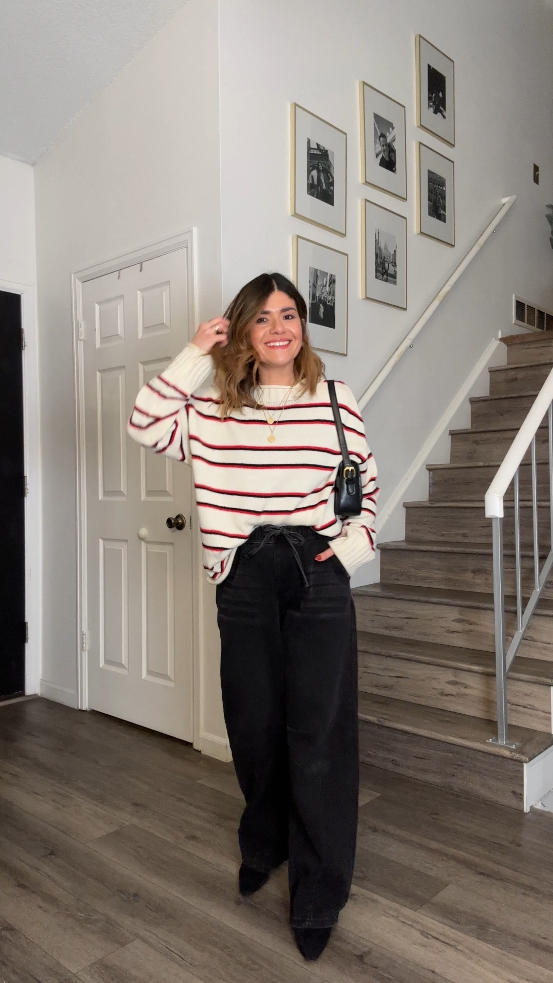 Loving this sweater from Amazon. It’s super cozy and the stripes look so good. 
Also these pants have been some of my Amazon finds lately. Love how baggy they are. They fit tts, and the wash is so good! 
Sweater size small
Jeans size small

#LTKPetite #LTKootd #LTKSeasonal