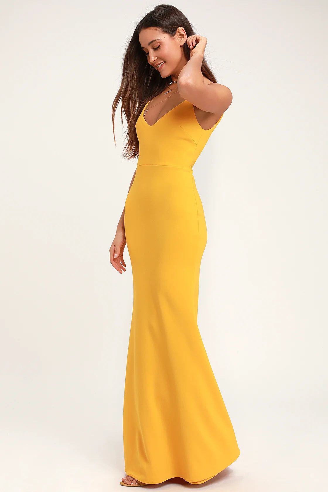 Infinite Glory Golden Yellow Maxi Dress | Lulus (US)