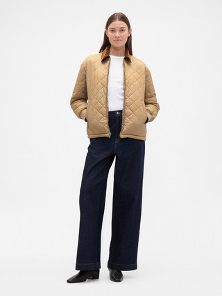 Relaxed Quilted Nylon Jacket | Gap Factory