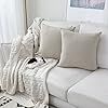 Kevin Textile Pillow Covers Decorative Lined Linen Euro Sham Throw Pillow Cover for Bed Couch Sof... | Amazon (US)