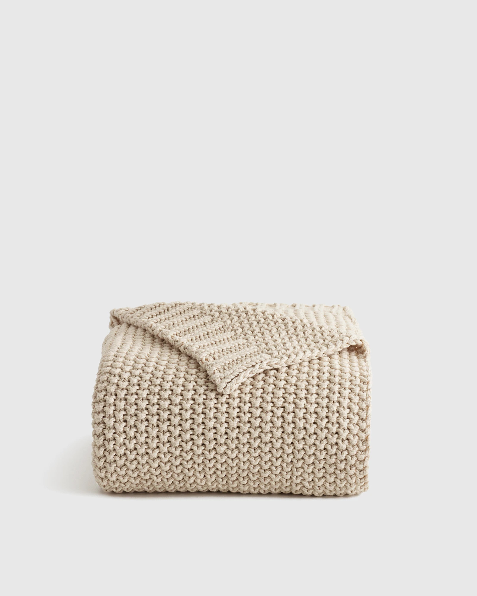 Quince | Cotton Fisherman Throw in Terracotta, Size 50x60 | Quince