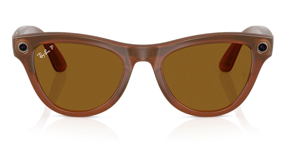 Prescription Ray-Ban Meta Skyler Caramel | Lensabl