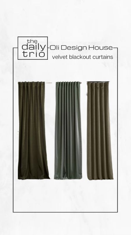 The daily trio

Dark green velvet blackout curtains

Taupe velvet curtains, hunter green velvet curtains, sage velvet curtains, modern organic home decor

#LTKhome #LTKunder100 #LTKFind