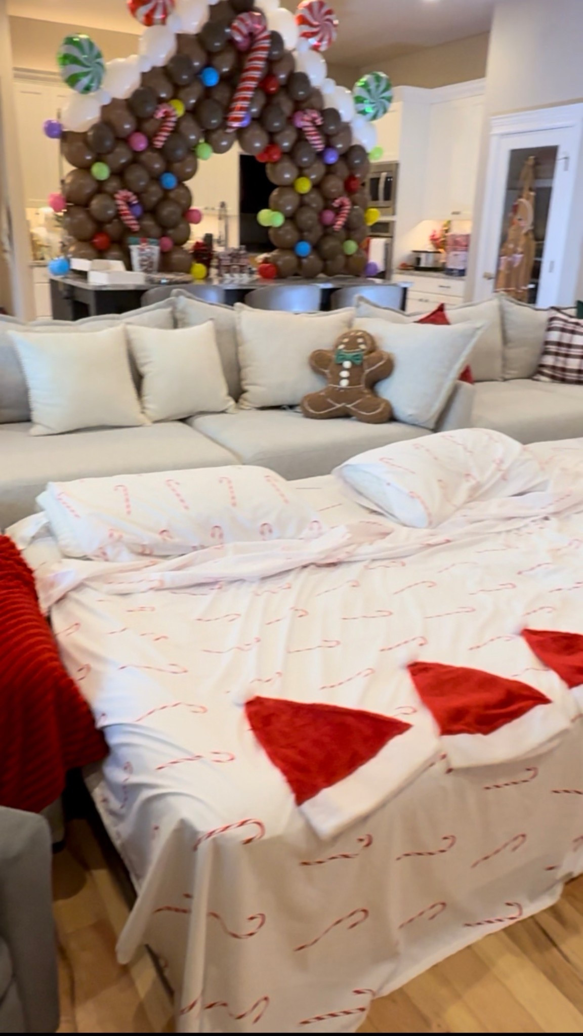 We had the cutest Christmas, pajama movie night party. We had a hot chocolate bar, popcorn and snack station, Santa letter writing station, Santa hats and an awesome movie night  

#LTKmomlife #LTKHoliday #LTKSeasonal
