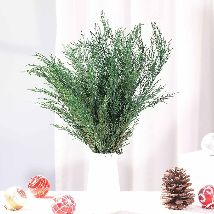 Preserved Real Pine Leaves Branches, 17'' Natural Pine Needles Green Plants, 4OZ Greenery Pine Tw... | Amazon (US)