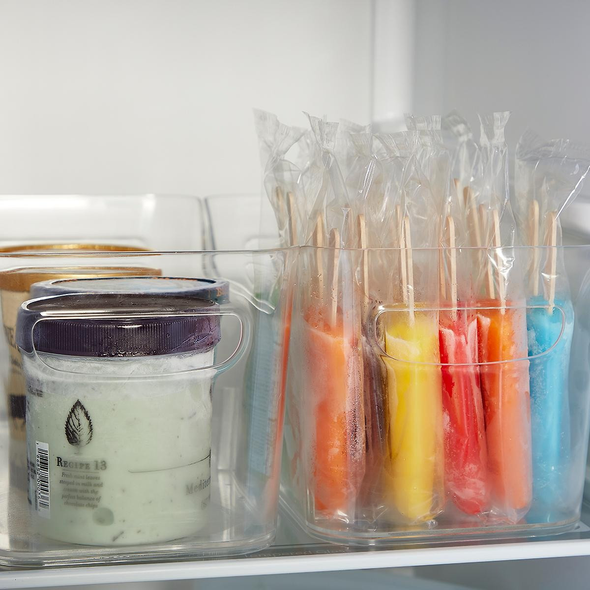 iDesign Linus Divided Freezer Bins | The Container Store