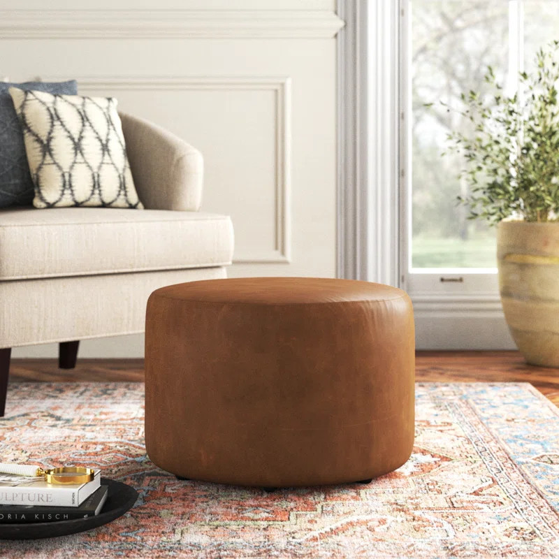 Danva Leather Ottoman | Wayfair North America