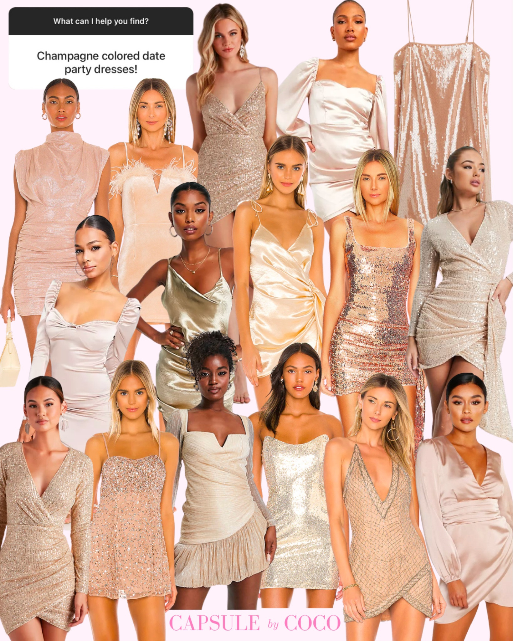 REQUEST: Champagne Colored Date Party Dresses 🥂🍾

Sorority, sorority date party, date party dress, mini dress, date party dresses, sorority dress, sorority party, sorority date, SEC, college, prom dress, prom dresses, homecoming dress, homecoming dresses, sorority formal dresses, fraternity, fraternity formal, delta gamma, Dee gee, DG, Tri Delta, Tri Delt, DDD, Phi Mu, Kappa Delta, Kay Dee, KD, Kappa Kappa Gamma, Kappa, KKG, Alpha Omicron Pi, AOPi, Alpha Delta Pi, ADPi, Pi Beta Phi, Pi Phi, Alpha Phi, A Phi, APhi, Chi Omega, Chi O, ChiO, Alpha Chi Omega, A Chi O, Alpha Chi, Sigma Kappa, Zeta Tau Alpha, Zeta, Ole Miss, The University of Mississippi, HYDR, Hotty Toddy, Mississippi State, The University of Alabama, Bama, Bama Rush, rushtok, Auburn, Mizzou, The University of Missouri, Clemson, Sorority recruitment, Vanderbilt, Vandy, Florida, Champagne dress, Champagne mini dresses, Champagne dress, Champagne mini dresses, revolve dresses, CapsuleByCoCo, Capsule By CoCo

#LTKstyletip #LTKSeasonal #LTKU
