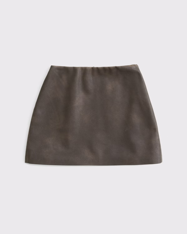 The A&F Scarlett Vegan Leather Mini Skort | Abercrombie & Fitch (US)