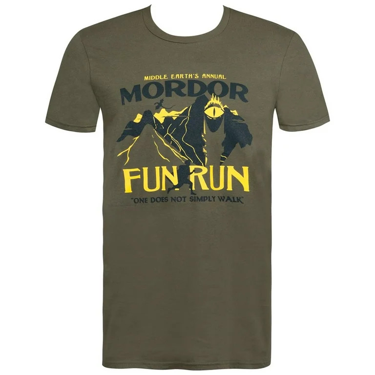 Lord of the Rings tslotrmordorfunrunL Mordor Fun Run Mens T-Shirt - Large | Walmart (US)