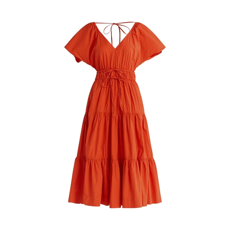 Free Assembly Women's and Women's Plus Tiered Cotton Maxi Dress, Sizes XS-4X - Walmart.com | Walmart (US)