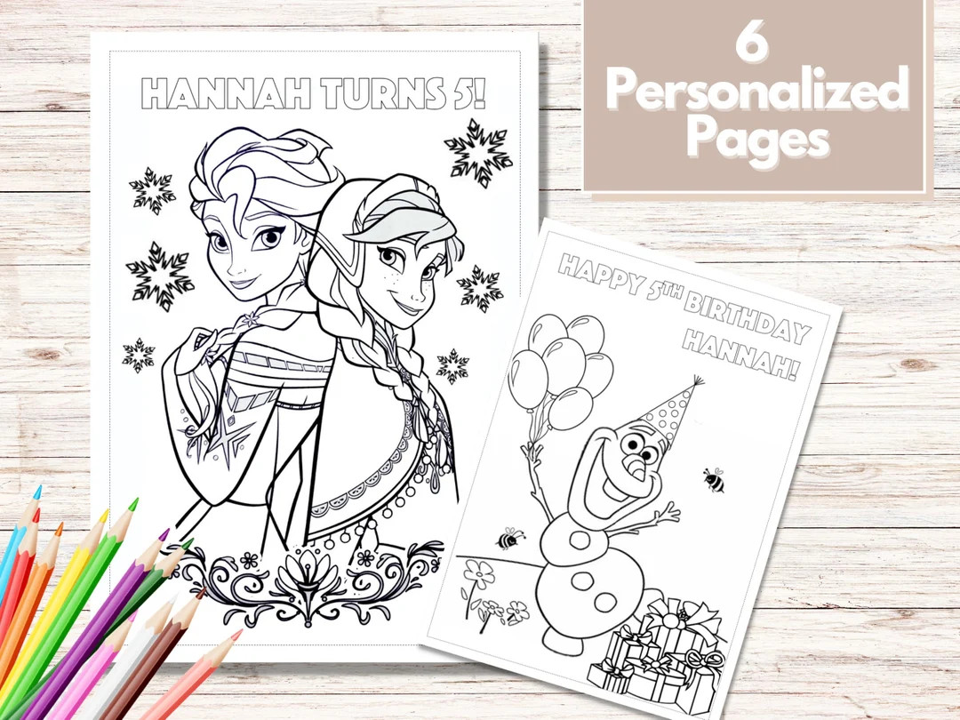 Frozen Coloring Pages, Frozen Party Favors, Frozen Birthday, Party Favor, Frozen Coloring Book, F... | Etsy (US)