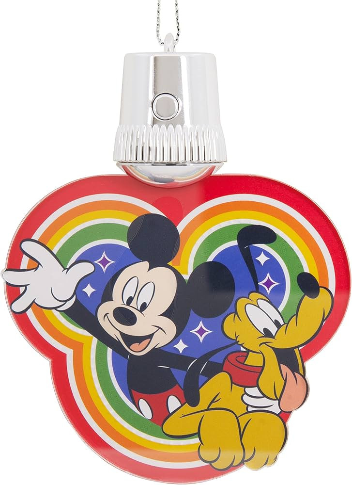 Hallmark Disney Mickey Mouse and Pluto Light-Up Christmas Ornament | Amazon (US)