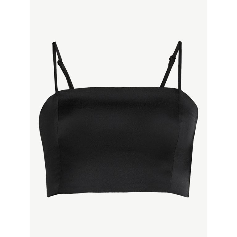 Scoop Women’s Cropped Satin Tank Top, Sizes XS-XXL | Walmart (US)