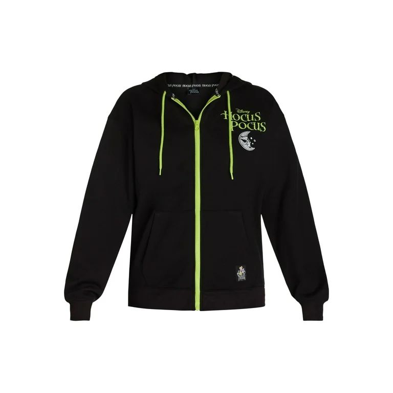 Hocus Pocus Women’s Glow in the Dark Graphic Print Zip Hoodie, Sizes XXS-XXL - Walmart.com | Walmart (US)