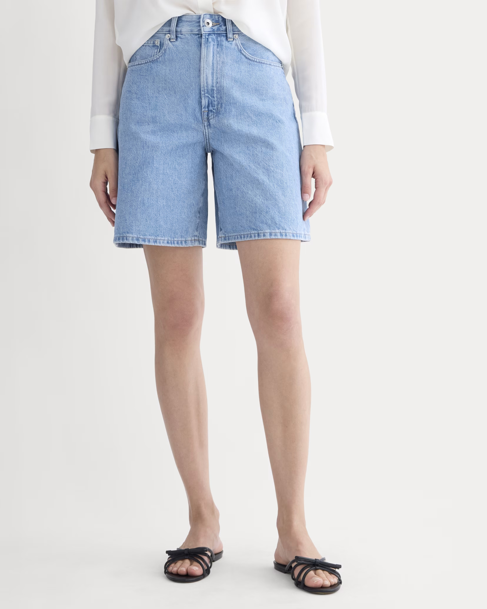 The Long A-Line Denim Short | Everlane